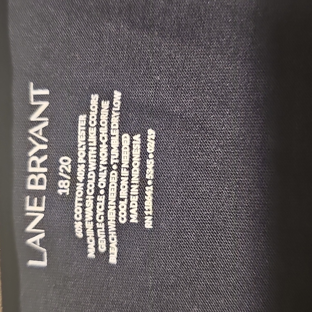 NWT Lane Bryant 2X 18/20 Navy Blue Tee - Picture 3 of 4